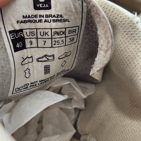 VEJA V-10 Chromefree Leather Extra White Low Top Womens Sneakers Size US 9 - Picture 7 of 8